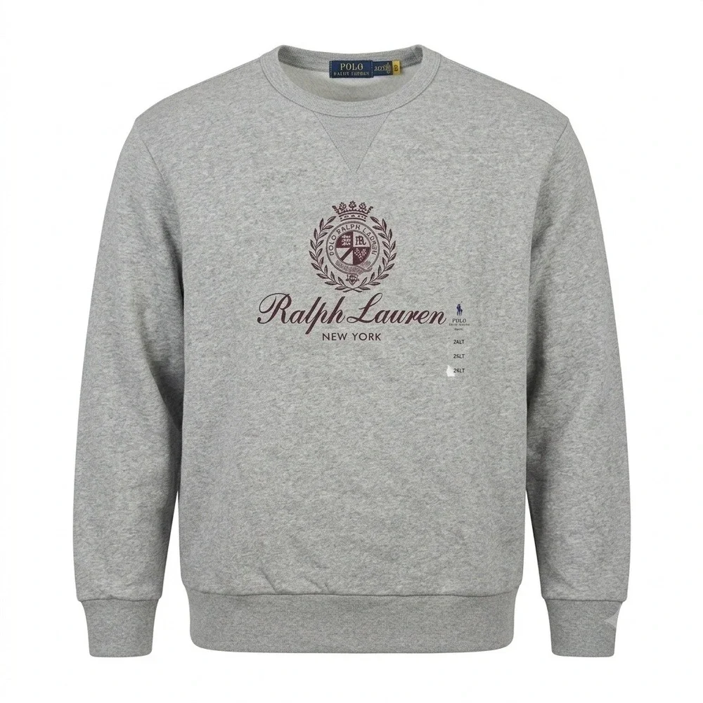 Polo Ralph Lauren Unisex Grey Crest Logo Crewneck Sweatshirt 2XB NWOT